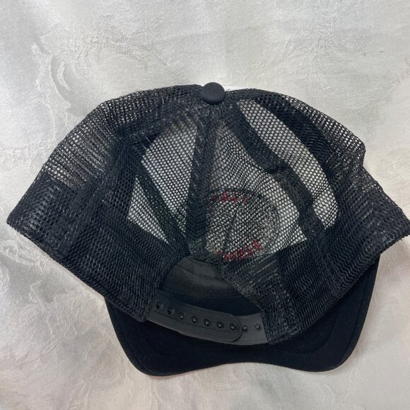 I Love Fishing Black & White Trucker Hat Mesh Snapback Cap Adjustable - Picture 3 of 5